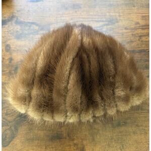 Vintage Betmar Mink Fur Hat 1960s Union Made New York Paris Brown Toque